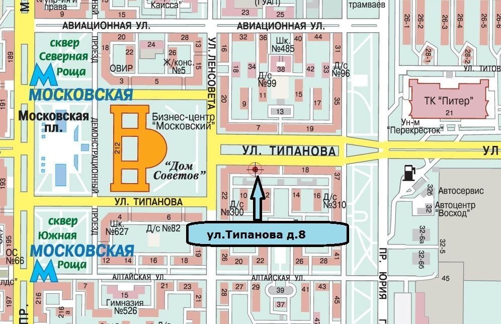 Типанова 7 карта спб