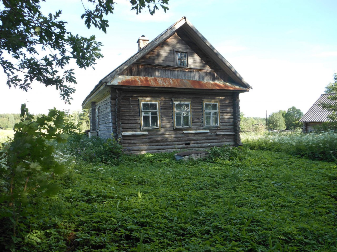 Старый деревянный дом участок