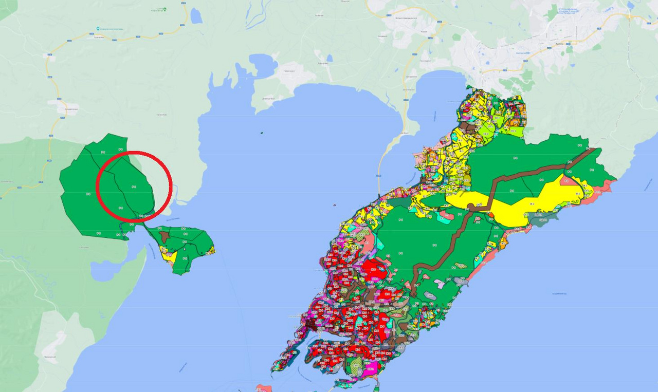 Карта полуостров песчаный владивосток