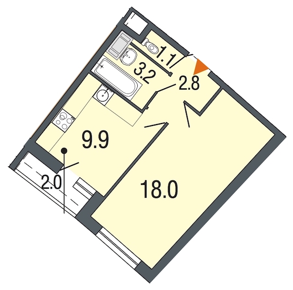 Площадь 35 м2. М. Планировка однушки в п-3м. Кохма проекты планировок. Пик планировка 1 комнатная.