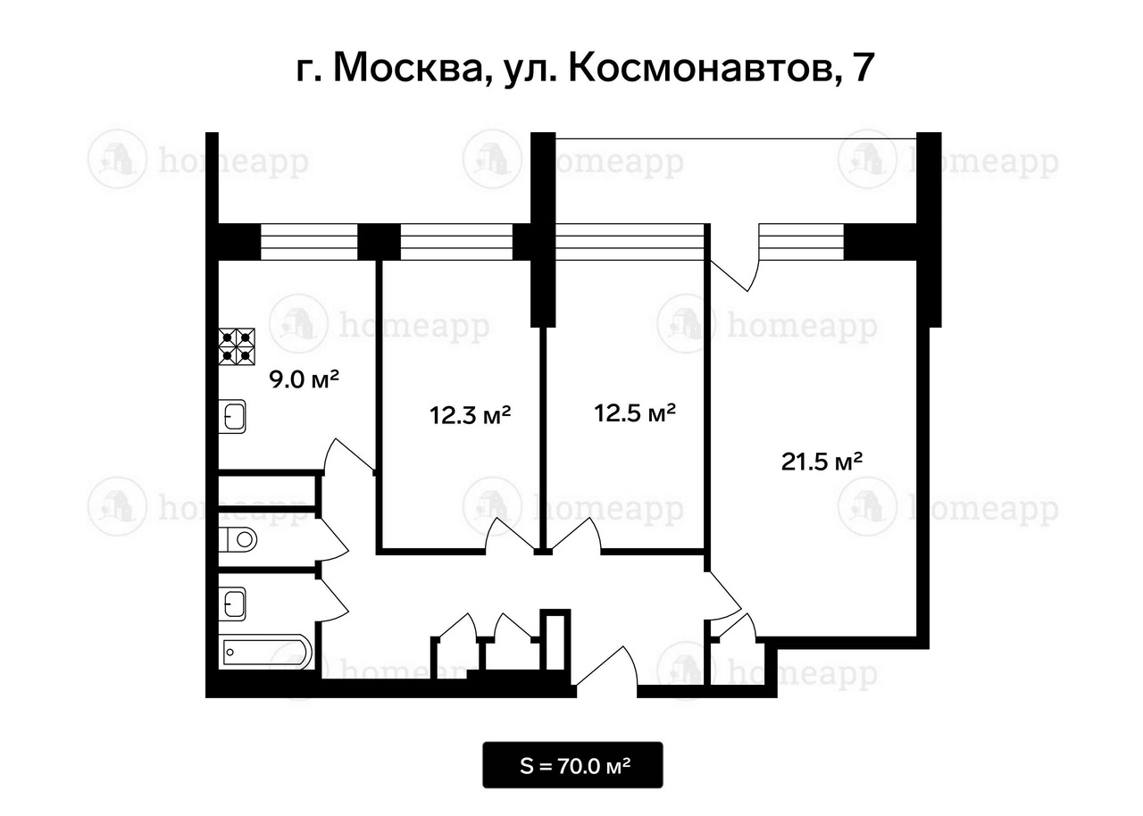 Купить Квартиру Космонавтов 61 1