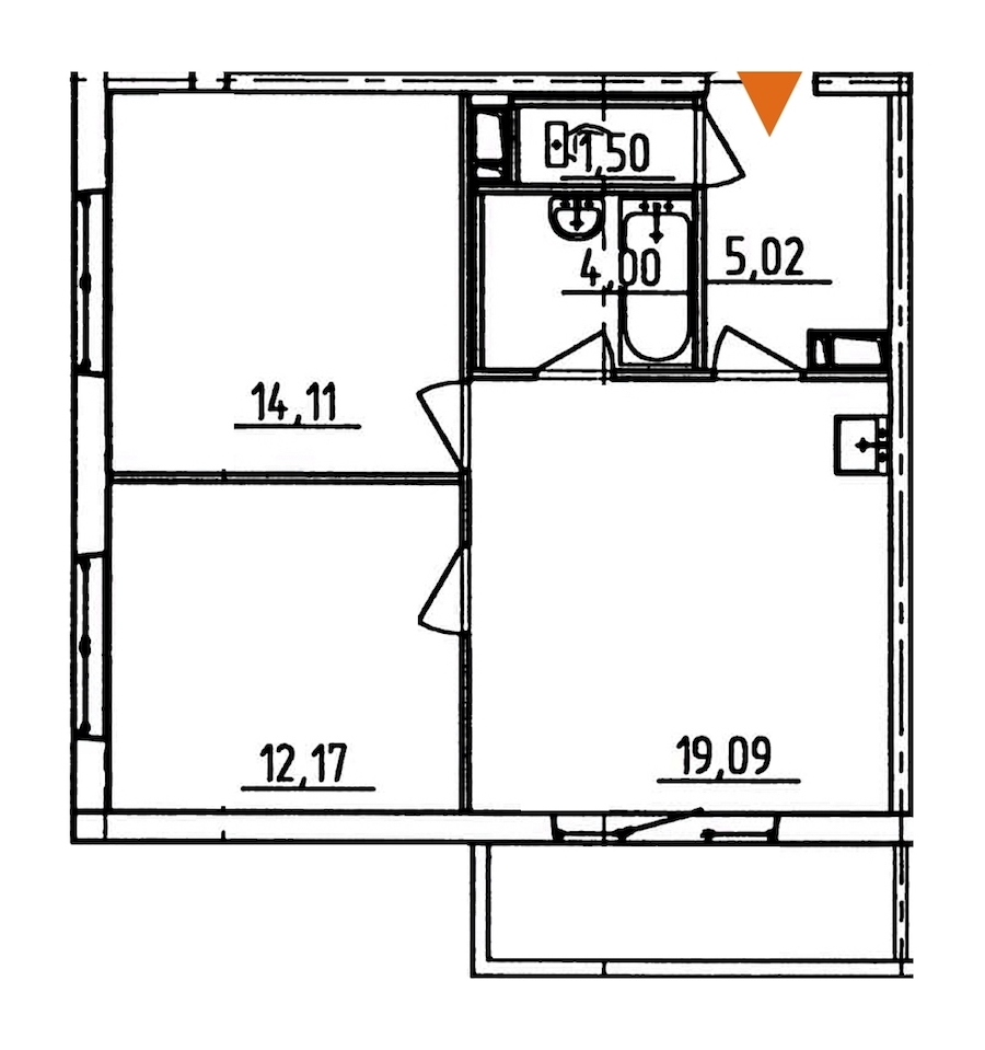 Кв 57. Схему 1ком. Кв.29.90кв.м. в 10 секции Аэросити 1 в Шушарах.