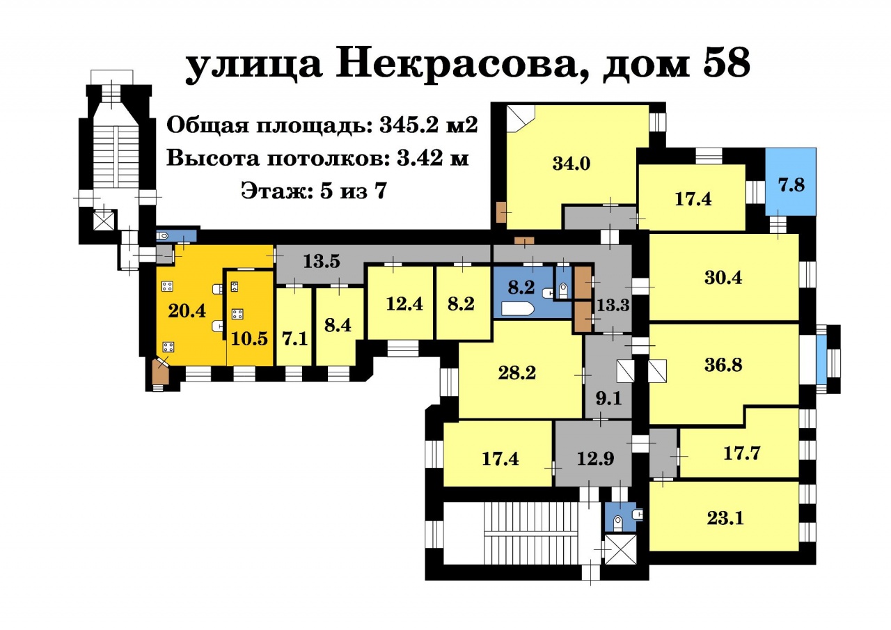 План дома Некрасова