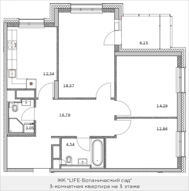 3 квартиры ботаника. Ботанический Life план этажа 4 комнатной Москва. Расположение квартир на этаже ботаника Life.