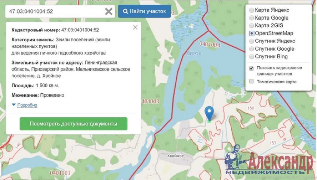 Публичная кадастровая карта ленинградской области приозерский район борисово