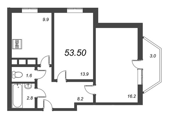 Д 53 кв. Планировка двушки 54 кв м. Двушка 53 кв м планировка. Квартира 53 кв м планировка 2 комнатная. Планировка 2х комнатной квартиры 53 кв м.